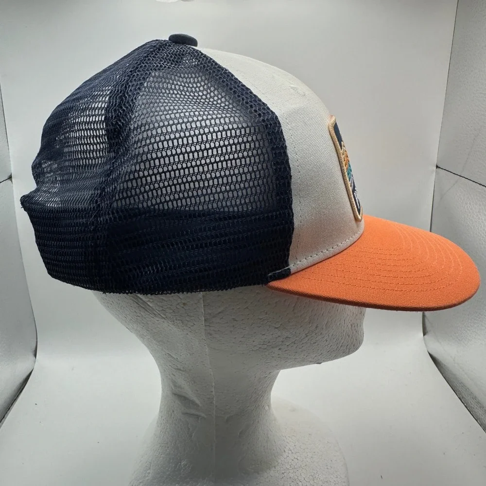 Patagonia Kids' Ridge Rise Stripe Trucker Hat Coho Coral / Ridge Rise Stripe